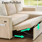 Dyonery Divano Letto Angolare 81, Divano Estraibile a L con Chaise Longue Reversibile con Contenitore, USB, Schienale Reclinabile