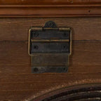 Baule contenitore ad arco piccolo in legno marrone