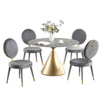 Morden Fort Set da pranzo rotondo moderno di lusso da 5 pezzi con tavolo e sedie