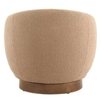 Poltrona a botte girevole imbottita Spruce&Spring con base in legno