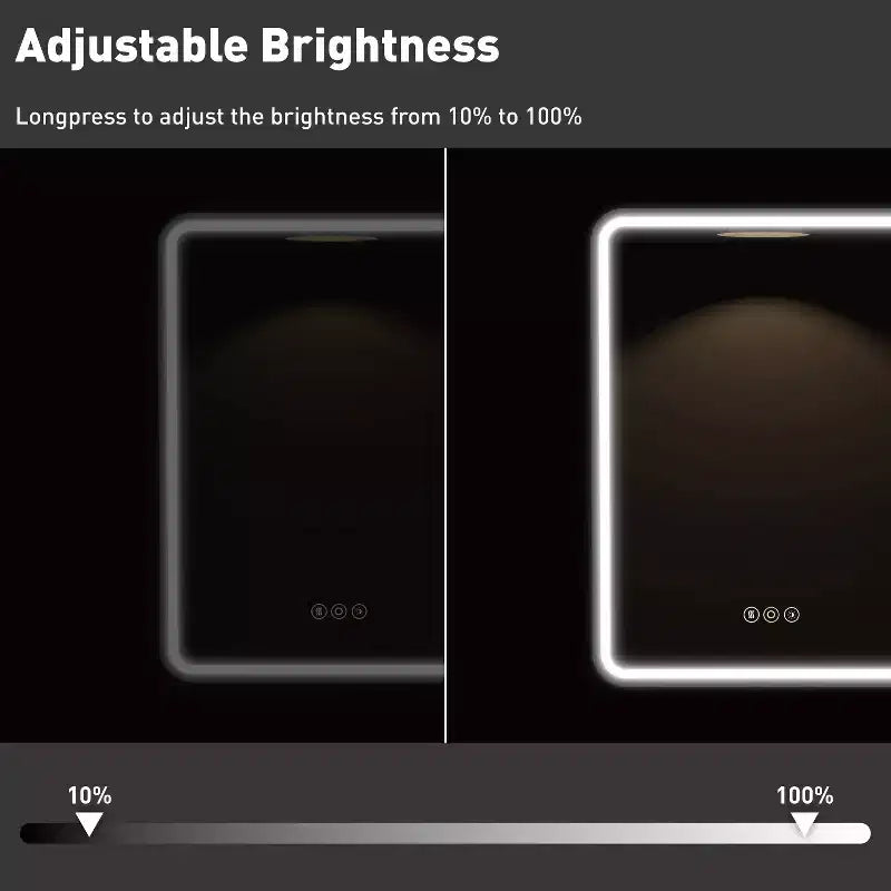 Mobiletto a specchio a LED nero/bianco/oro, anta singola, cerniera sinistra o destra, a incasso o a parete