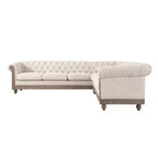 Divano componibile Mirod Large Retro con gambe in legno, comodo design modulare per salotto, soggiorno e spazi familiari