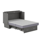 Mobile letto a scomparsa Monroe con materasso in memory foam da 6 pollici