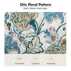 Poltrona Araceli Tradizionale in Legno Imbottita Floreale con Schienale Alto e Borchie | ART OF LIVING DESIGNS