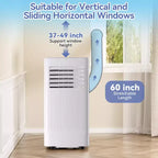 Condizionatori portatili, Flarhetoric 10000 BTU Raffreddamento/Ventilatore/Deumidificatore 3 IN 1 Unità AC portatile per stanze di 52 M², Unità per ambienti a bassa rumorosità