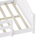 Luxystar Letto Montessori Matrimoniale a Profilo Basso con Sponde di Sicurezza e Testiera