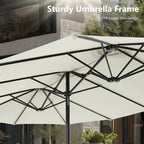 MAISON ARTS Ombrellone Doppio da 4,5 m, Extra Large, per Patio, con Base Inclusa
