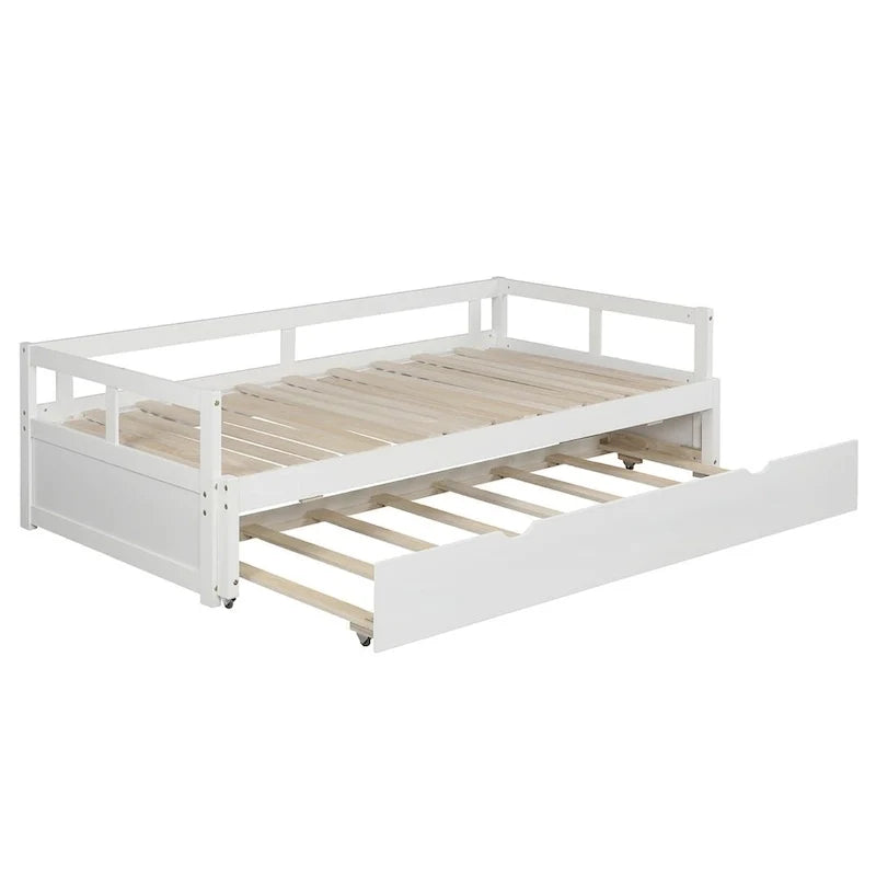 Divano Letto Estensibile con Letto Estraibile, Divano Letto in Legno con Letto Estraibile
