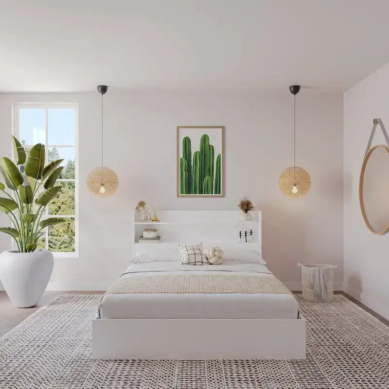 Letto a piattaforma Hunter con testiera