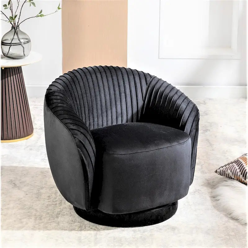 Poltroncina girevole Milvo Small in velluto