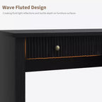 Contenitore scanalato per scrivania da ufficio, scrivania direzionale moderna da 54" con stazione di ricarica, scrivania in legno per computer con cassetti classificatori per studio