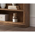 Libreria Alta Tradizionale 94" in Legno con Contenitore, Collezione Stratton Marrone - Martin Furniture