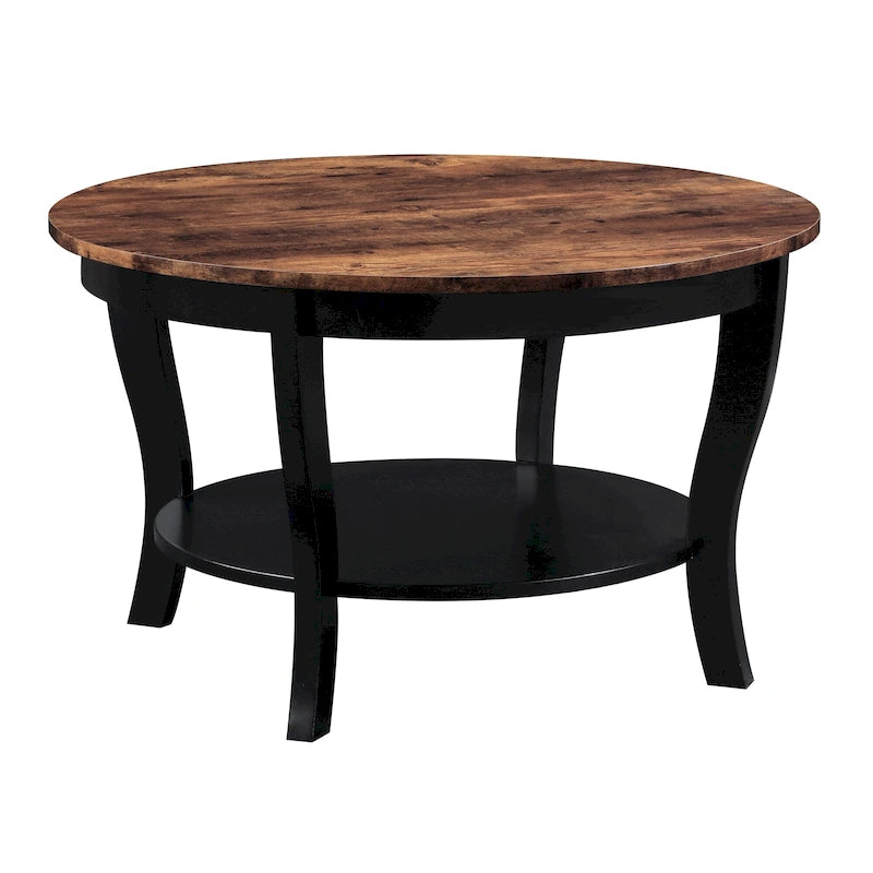 Convenience Concepts American Heritage Tavolino da caffè rotondo con ripiano