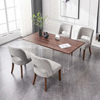 Set di 4 sedie da pranzo imbottite in tessuto