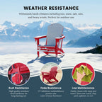 Polytrends Laguna Sedia Adirondack Pieghevole da Esterno per Patio Resistente allo Sbiadimento e alle Intemperie