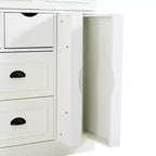 Whisen Armadio Dispensa per Cucina Autoportante Alto 180 cm, Grande Credenza Contenitore per Sala da Pranzo con 4 Ante Pieghevoli, Ripiani, Portabottiglie