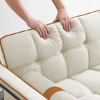Divano letto trasformabile a 2 posti in velluto da 140 cm con letto estraibile, reclinabile, tasche laterali e supporto per telefono