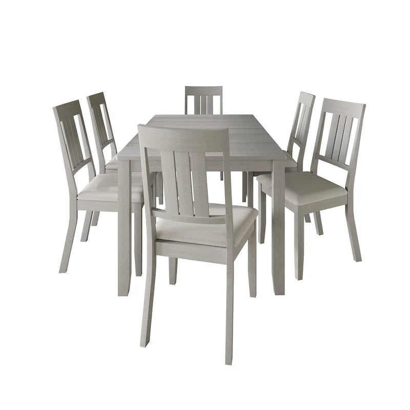 Set da pranzo classico in legno a 7 pezzi CraftPorch