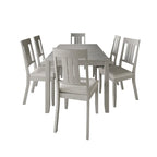 Set da pranzo classico in legno a 7 pezzi CraftPorch