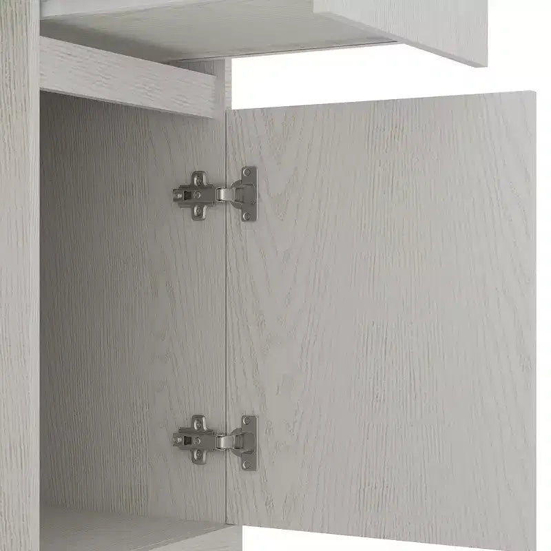 Scrivania moderna da 130 cm con libreria e scaffali, scrivania da ufficio con ampio spazio di archiviazione, scrivania per studio, sala lettura