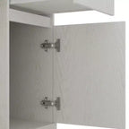 Scrivania moderna da 130 cm con libreria e scaffali, scrivania da ufficio con ampio spazio di archiviazione, scrivania per studio, sala lettura