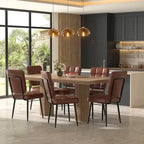 Sedie da Pranzo Moderne Set da 2/4/6/8, Sedie da Cucina Imbottite con Cuscino Spesso per Sala da Pranzo