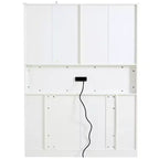 Whisen Armadio Dispensa per Cucina Autoportante Alto 180 cm, Grande Credenza Contenitore per Sala da Pranzo con 4 Ante Pieghevoli, Ripiani, Portabottiglie