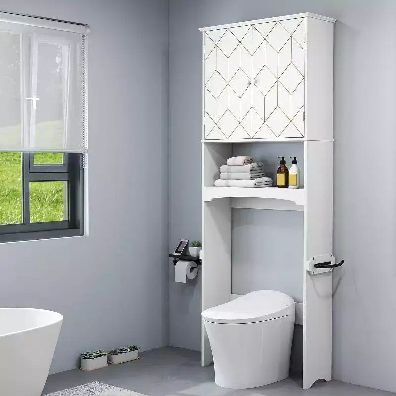Armadietto salvaspazio da bagno sopra il WC