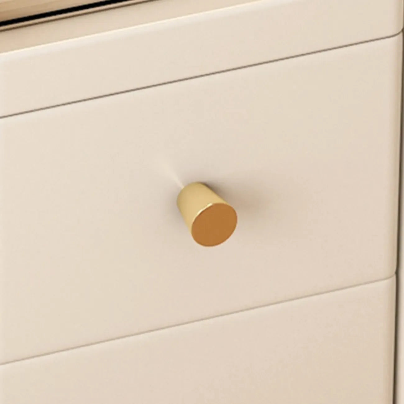 Comodino stretto in legno bianco a 2 ripiani