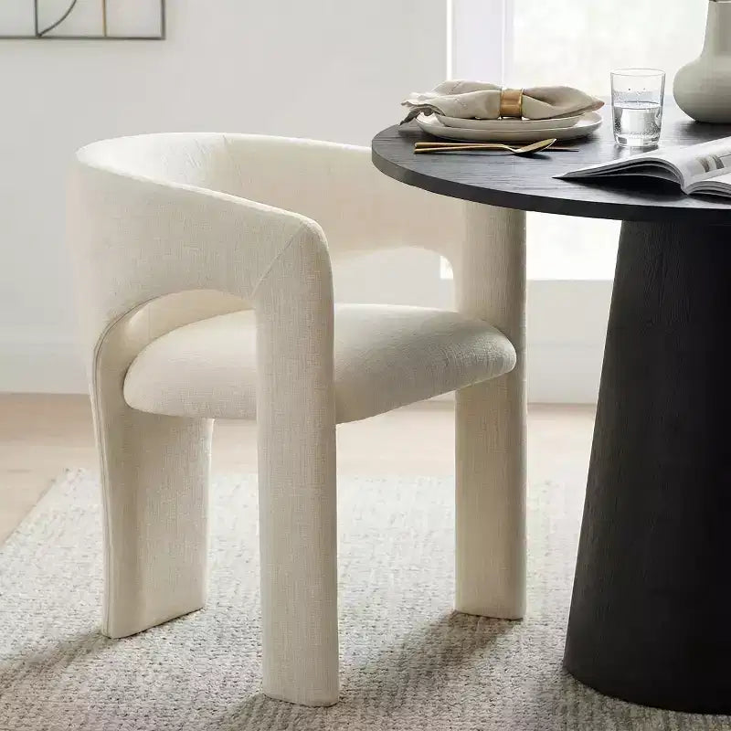 Set Tavolo da Pranzo Piccolo per 2, Sedie Imbottite Beige, Tavolo da Pranzo Rotondo con Piedistallo, Mobili da Cucina Moderni e Compatti-Panipeachy