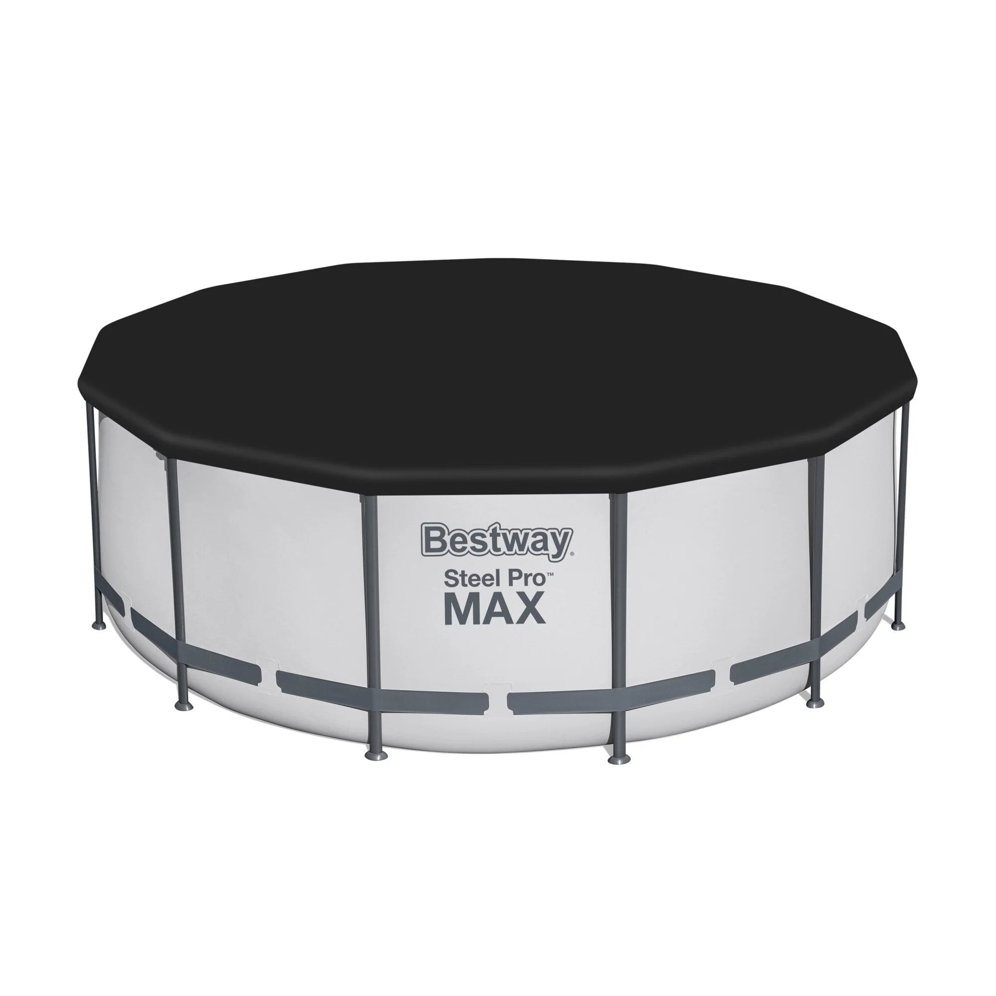 Piscina Fuori Terra Rotonda Bestway Steel Pro MAX con Pompa e Copertura