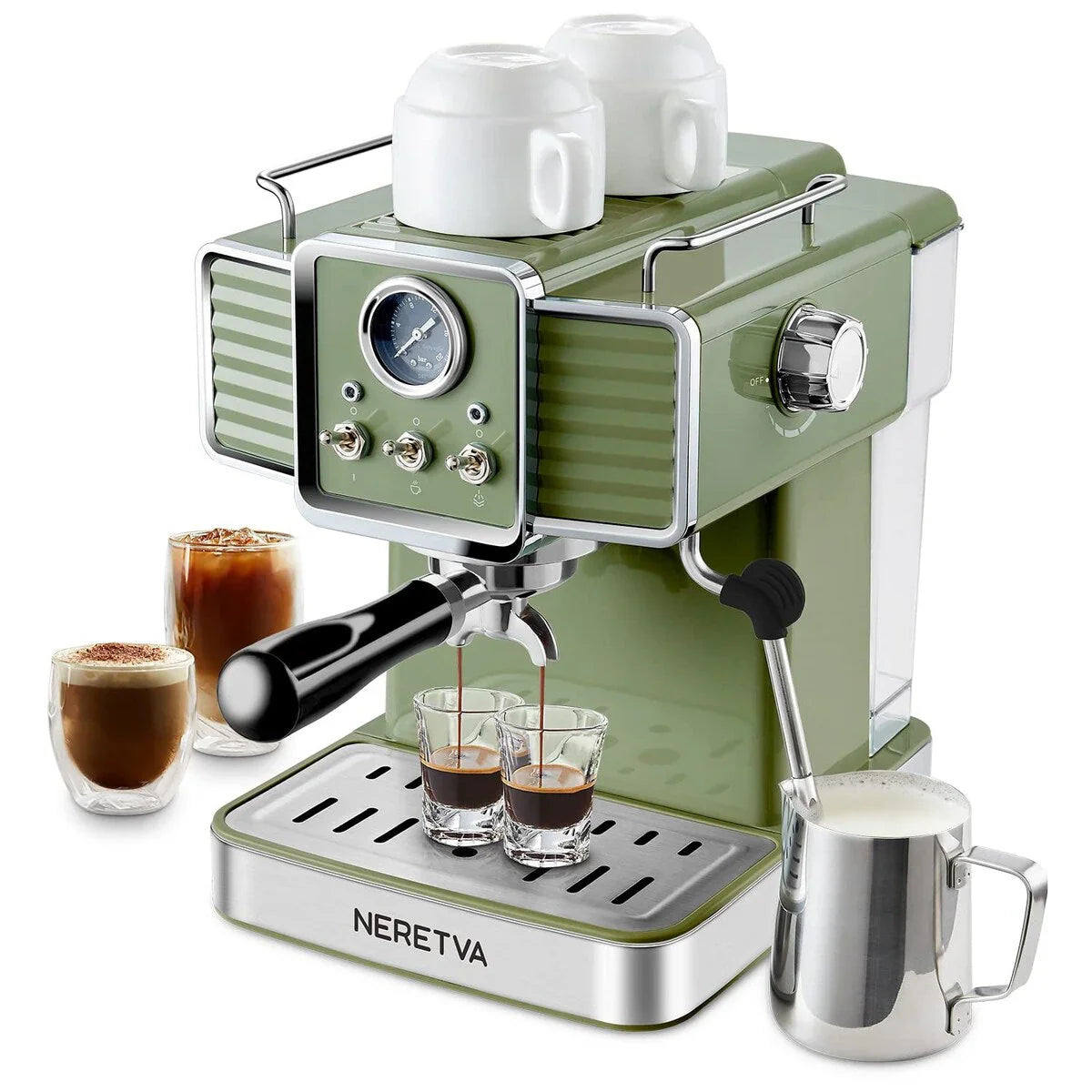Macchina da Caffè Espresso con Montalatte a Vapore