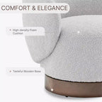 Poltrona a botte girevole imbottita Spruce&Spring con base in legno