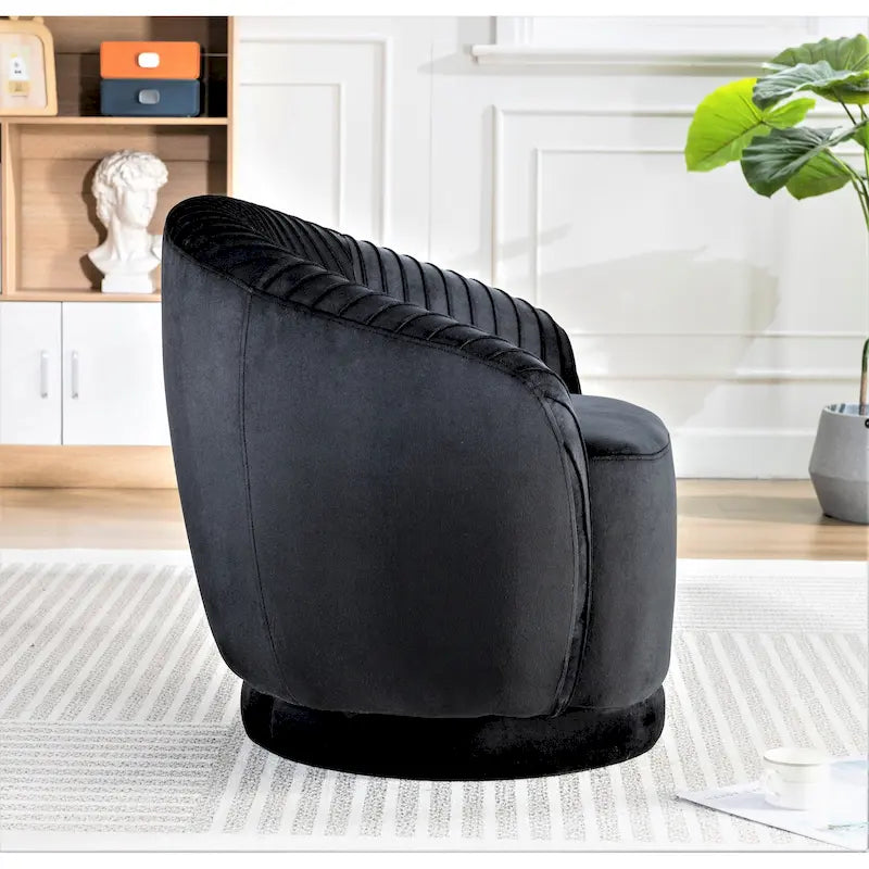 Poltroncina girevole Milvo Small in velluto