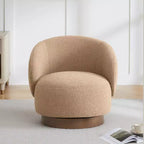 Poltrona a botte girevole imbottita Spruce&Spring con base in legno
