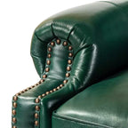 Set di 2 Poltrone Reclinabili Elisabete Moderne in Vera Pelle con Borchie Vintage per Salotto e Camera da Letto | ART OF LIVING DESIGNS