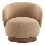 Poltrona a botte girevole imbottita Spruce&Spring con base in legno