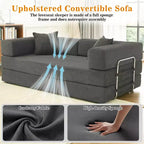 Dyonery 78Divano Letto Pieghevole Convertibile in Corduroy King Size Divano Letto a Pavimento Combinazione 4-in-1 Divano Modulare Componibile Divano Comodo Pieghevole.