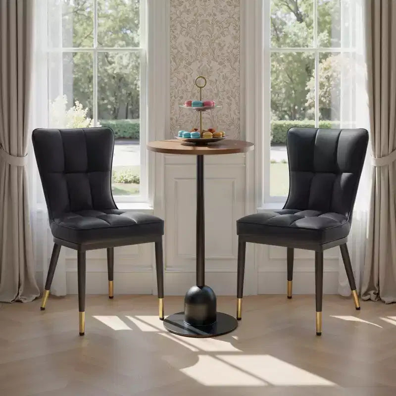 Bekrvio Sedie da Sala da Pranzo Set da 6, Moderne Imbottite in Ecopelle con Schienale Alto, Gambe in Metallo, Sedie da Cucina Senza Braccioli per Soggiorno Sala da Pranzo