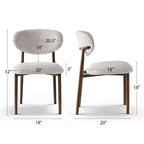 Set di 4 sedie da pranzo moderne imbottite con schienale curvo, sedie laterali senza braccioli con struttura in ferro per sala da pranzo, cucina-Panipeachy