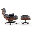 Poltrona reclinabile Mid-Century Modern in pelle