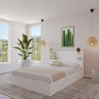 Letto a piattaforma Hunter con testiera