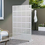 MAYEERTY 72x47 Pannello Paravento per Esterni Bianco Naturale, Set da 6 Pezzi Divisorio Pieghevole Naturale per Cortile e Giardino