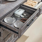 Credenza a Buffet da Fattoria, Mobile Bar per Caffè e Vino per Sala da Pranzo - N/A