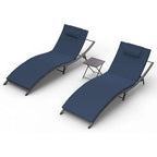 Set di 3 Chaise Lounge da Esterno Kullavik