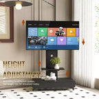 Mobile porta TV per televisori da 32-75 pollici, carrello TV mobile regolabile in altezza con cassetto e ruote per soggiorno, camera da letto, uffici -ModernLuxe