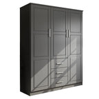 Palace Imports Armadio a 3 ante Cosmo 100% legno massello con ante in legno massello o a specchio