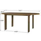 Set da pranzo ovale da 7 pezzi, set da pranzo per 6, set da tavolo da cucina grande da 71'' con 6 sedie da pranzo imbottite, noce - Christopher Knight Home