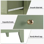 Comò a 5 cassetti alto 108 cm per camera da letto, mobile contenitore in legno con cassetti profondi 30 cm e pomelli in metallo dorato, ideale per ingresso o corridoio