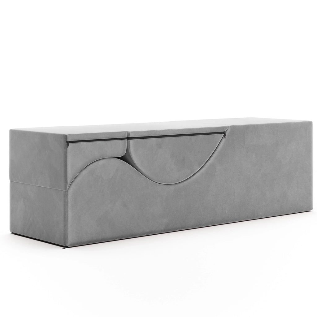Avana Kami Chaise convertibile / Yoga e Massaggio - Pouf 2 in 1 con sedia a sdraio yoga pieghevole a scomparsa, Microvelvet - N/D